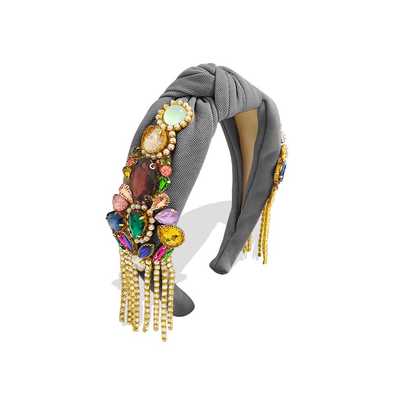 CERCHIETTO PER CAPELLI CON NODO & CRISTALLI E NAPPE DI STRASS - PP23200E356 CERCHIETTO PER CAPELLI CON NODO & CRISTALLI E NAPPE DI STRASS - PP23200E356