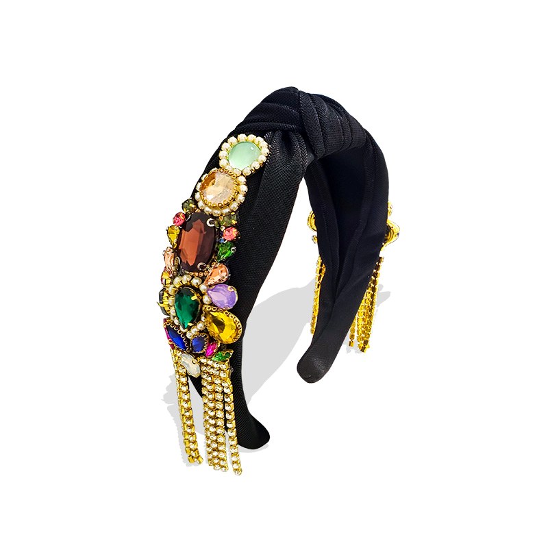 CERCHIETTO PER CAPELLI CON NODO & CRISTALLI E NAPPE DI STRASS - PP23200E356 CERCHIETTO PER CAPELLI CON NODO & CRISTALLI E NAPPE DI STRASS - PP23200E356