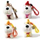 CIONDOLO DA BORSA / PORTACHIAVI SOFFICE A FORMA DI CAGNOLINO WESTIE CON CAPPELLO - AX260052D198