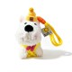 CIONDOLO DA BORSA / PORTACHIAVI SOFFICE A FORMA DI CAGNOLINO WESTIE CON CAPPELLO - AX260052D198
