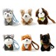 CIONDOLO DA BORSA / PORTACHIAVI SOFFICE A FORMA DI CAGNOLINO CON CAMPANELLINI - AX260056D190