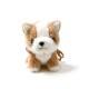 CIONDOLO DA BORSA / PORTACHIAVI SOFFICE A FORMA DI CAGNOLINO CON CAMPANELLINI - AX260056D190