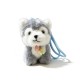 CIONDOLO DA BORSA / PORTACHIAVI SOFFICE A FORMA DI CAGNOLINO CON CAMPANELLINI - AX260056D190