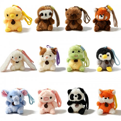 CIONDOLO DA BORSA / PORTACHIAVI SOFFICE A FORMA DI ANIMALE ASSORTITO - AX260060D192