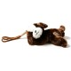 CIONDOLO DA BORSA / PORTACHIAVI SOFFICE A FORMA DI CAGNOLINO SDRAIATO CON ZAMPE MAGNETICHE - AX260080D191