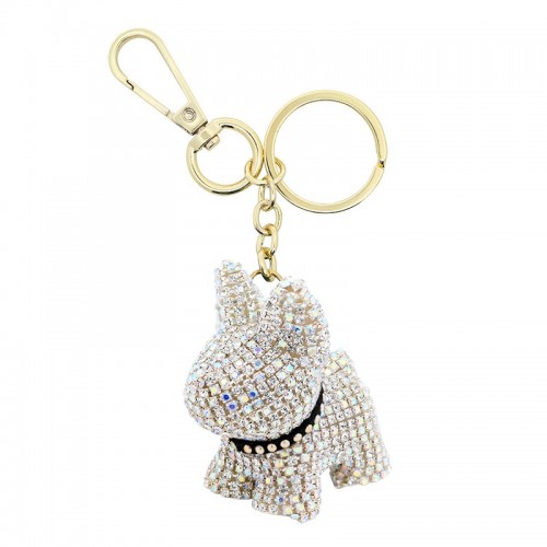 PORTACHIAVI BULLDOG IN STRASS - OMQ22216140A21