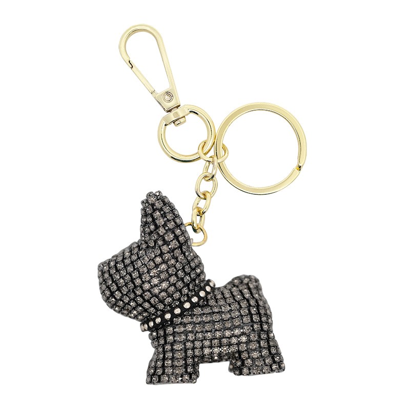 PORTACHIAVI BULLDOG IN STRASS - OMQ22216140A21