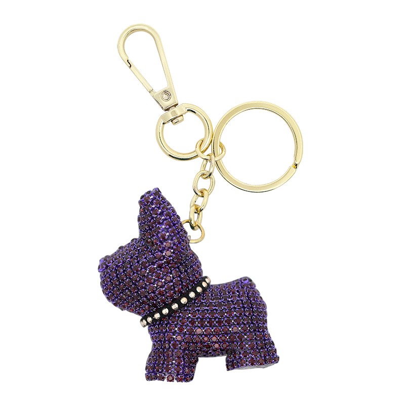 PORTACHIAVI BULLDOG IN STRASS - OMQ22216140A21