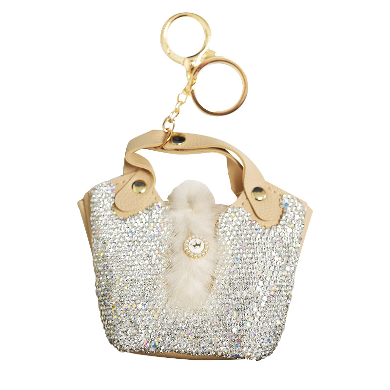 PORTACHIAVI PORTAMONETE A MINI BORSA CON STRASS - OMQ24136A217
