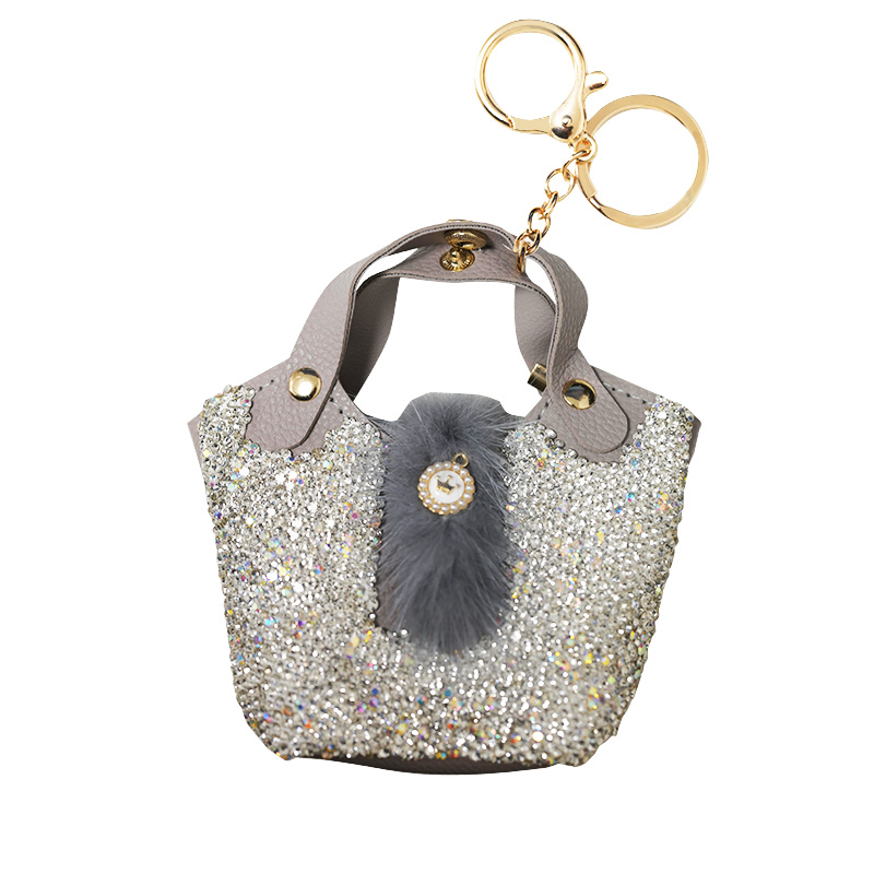 PORTACHIAVI PORTAMONETE A MINI BORSA CON STRASS - OMQ24136A217