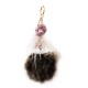 CIONDOLO DA BORSA PORTACHIAVI CON POMPON IN VERA PELLICCIA - P25600