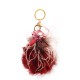 CIONDOLO DA BORSA PORTACHIAVI CON POMPON IN VERA PELLICCIA - P25600