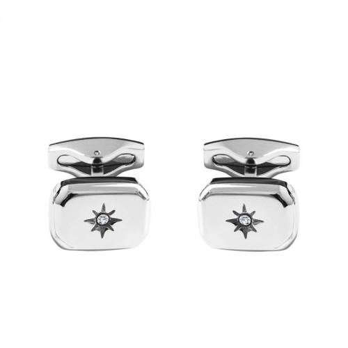 GEMELLI DA UOMO RETTANGOLARI CON ZIRCONE - RD24100B557/B558