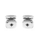 GEMELLI DA UOMO RETTANGOLARI CON ZIRCONE - RD24100B557/B558 GEMELLI DA UOMO RETTANGOLARI CON ZIRCONE - RD24100B557/B558