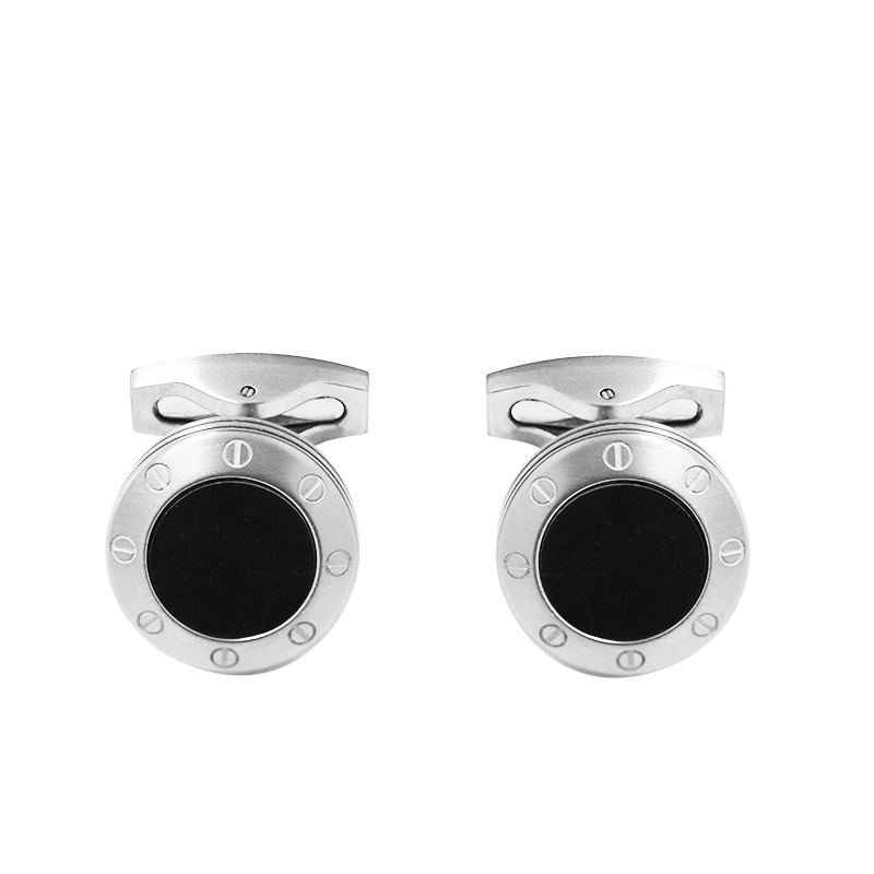 GEMELLI DA UOMO ROTONDI OPACHI CON TESTE DI VITI - RD241112B563 GEMELLI DA UOMO ROTONDI OPACHI CON TESTE DI VITI - RD241112B563