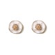 GEMELLI DA POLSO CON FIORE CONCAVO SMALTATO E PISTILLO - SW2648C787