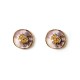GEMELLI DA POLSO CON FIORE CONCAVO SMALTATO E PISTILLO - SW2648C787