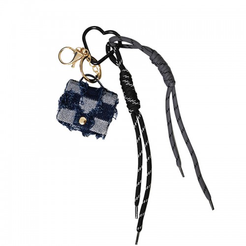 PORTACHIAVI CIONDOLO BORSA IN DENIM - TX24624B981
