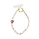 LACCETTO CELLULARE & PORTACHIAVI CON PERLINE E FRAGOLA DI STRASS - YF2646C751