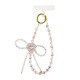 LACCETTO CELLULARE & PORTACHIAVI CON PERLINE E FIOCCO A CUORE - YF2668C752