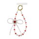 LACCETTO CELLULARE & PORTACHIAVI CON PERLINE E FIOCCO A CUORE - YF2668C752