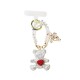 PORTACHIAVI & CIONDOLO CELLULARE CON PERLINE E ORSETTO DI STRASS - YF2670C757