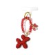 PORTACHIAVI & CIONDOLO CELLULARE CON PERLINE E CANE PALLONCINO DI STRASS - YF2670C758