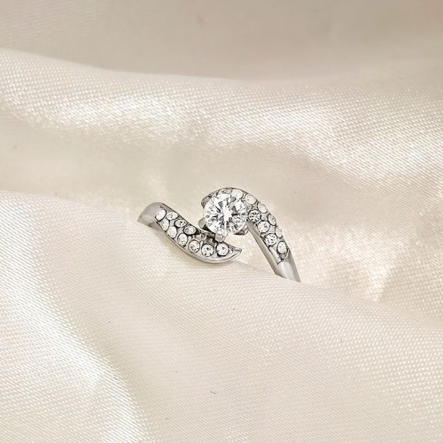 ANELLO DI FIDANZAMENTO REGOLABILE CON ZIRCONE - AGS2460B497