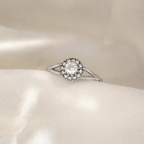 ANELLO DI FIDANZAMENTO REGOLABILE CON ZIRCONE - AGS2464B490