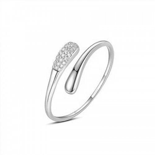 ANELLO APERTO REGOLABILE GOCCIA CON ZIRCONE - AGS2564C163
