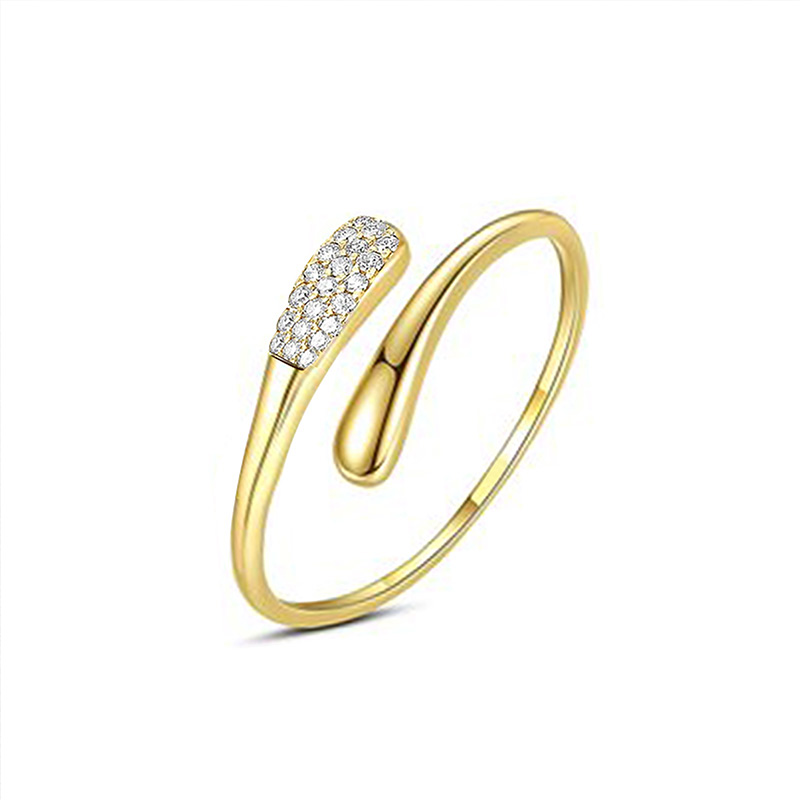 ANELLO APERTO REGOLABILE GOCCIA CON ZIRCONE - AGS2564C163 ANELLO APERTO REGOLABILE GOCCIA CON ZIRCONE - AGS2564C163