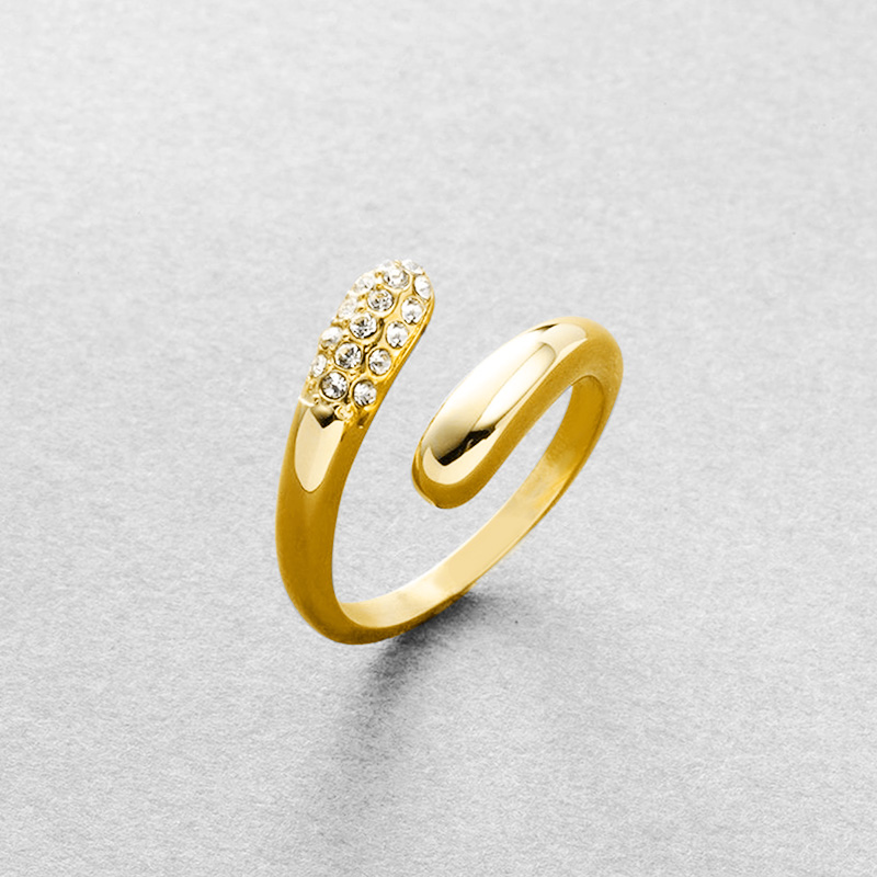 ANELLO APERTO REGOLABILE GOCCIA CON ZIRCONE - AGS2564C163 ANELLO APERTO REGOLABILE GOCCIA CON ZIRCONE - AGS2564C163