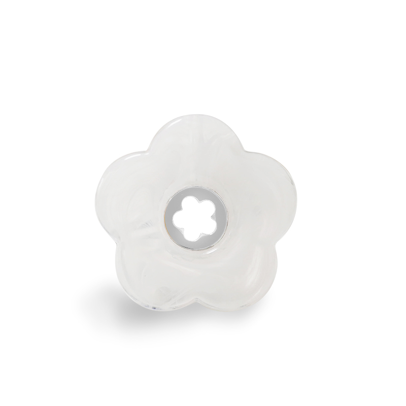 ANELLO APERTO REGOLABILE CON FIORE IN ACRILICO COLORATO - FFJ25464C590