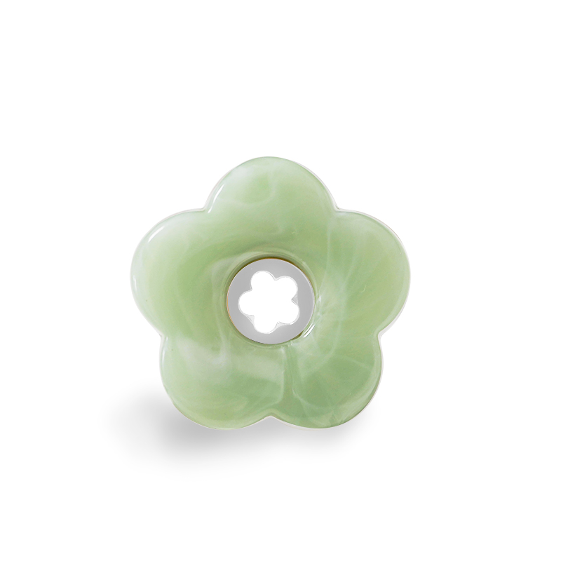 ANELLO APERTO REGOLABILE CON FIORE IN ACRILICO COLORATO - FFJ25464C590