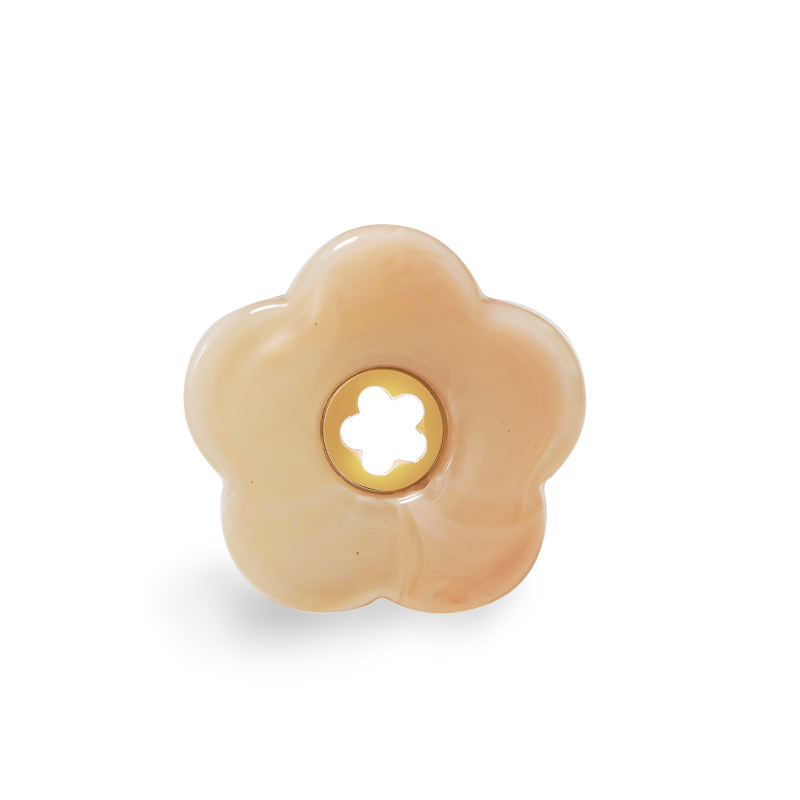 ANELLO APERTO REGOLABILE CON FIORE IN ACRILICO COLORATO - FFJ25464C590