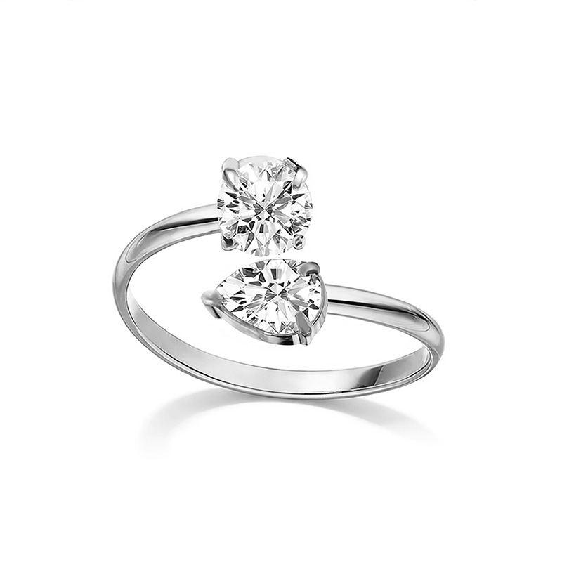 ANELLO CON ZIRCONI ROTONDO E A GOCCIA - FFJ2548C592