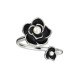 ANELLO APERTO REGOLABILE CON FIORI SMALTATI - FFJ25544C622
