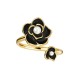 ANELLO APERTO REGOLABILE CON FIORI SMALTATI - FFJ25544C622