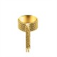 ANELLO APERTO REGOLABILE A FASCIA CON NAPPE A CATENA A SFERA - FFJ2580C725