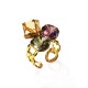 ANELLO REGOLABILE CON TRE CRISTALLI GEOMETRICI COLORATI - FFJ2668C836