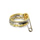 ANELLO BICOLORE A 4 STRATI CON SPILLA - FJ2580A2