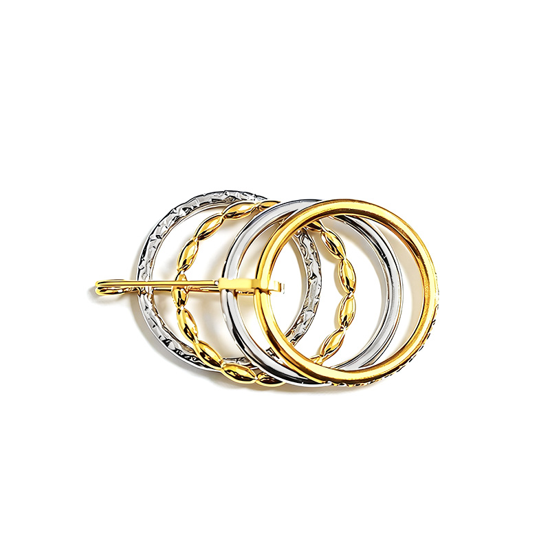 ANELLO BICOLORE A 4 STRATI CON SPILLA - FJ2580A2