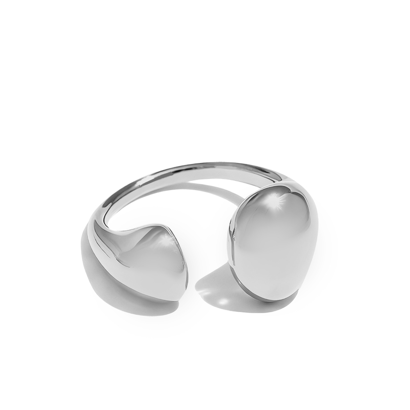 ANELLO APERTO REGOLABILE BOMBATO ASIMMETRICO - JN2548C212