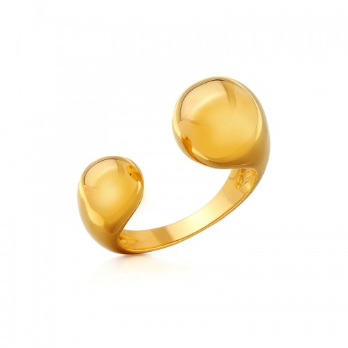 ANELLO APERTO REGOLABILE BOMBATO ASIMMETRICO - JN2548C212