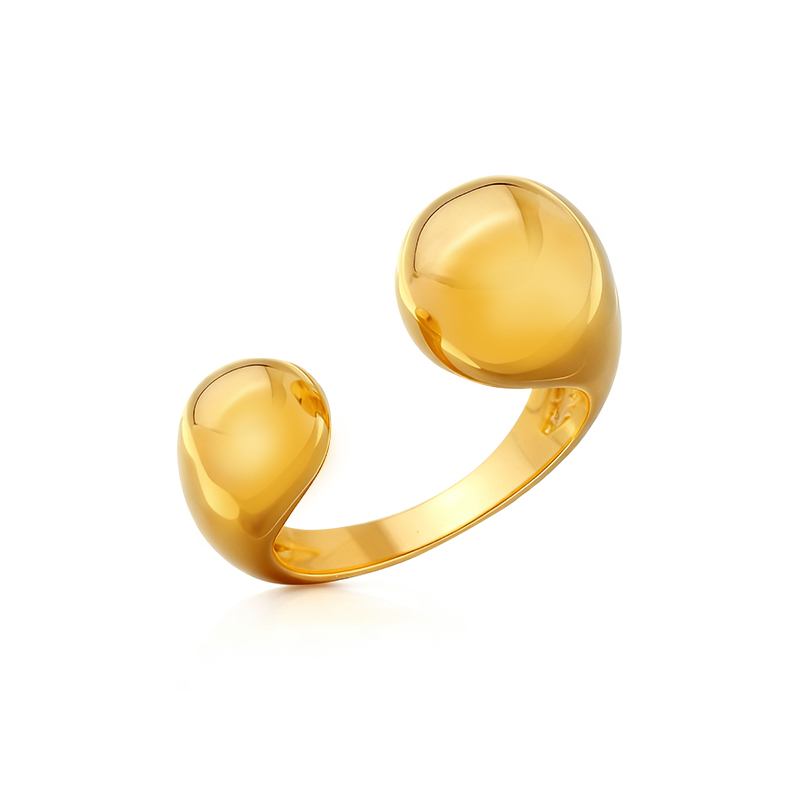 ANELLO APERTO REGOLABILE BOMBATO ASIMMETRICO - JN2548C212