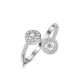 ANELLO APERTO REGOLABILE DOPPIO CERCHIO CON ZIRCONI - JN2576C195