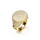 ANELLO CHEVALIER REGOLABILE CON PAVÉ DI ZIRCONI - JN26128C726