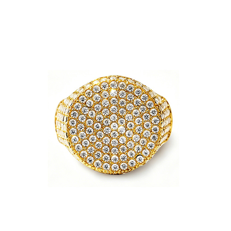 ANELLO CHEVALIER REGOLABILE CON PAVÉ DI ZIRCONI - JN26128C726