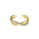 ANELLO REGOLABILE INCROCIATO CON ZIRCONI - JN2660D010