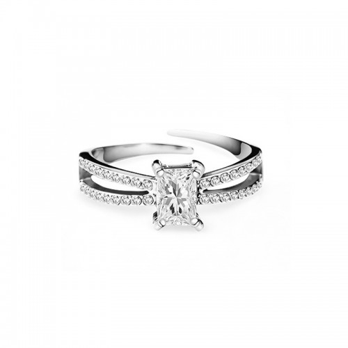 ANELLO REGOLABILE CON ZIRCONE RETTANGOLARE - JN2668D009